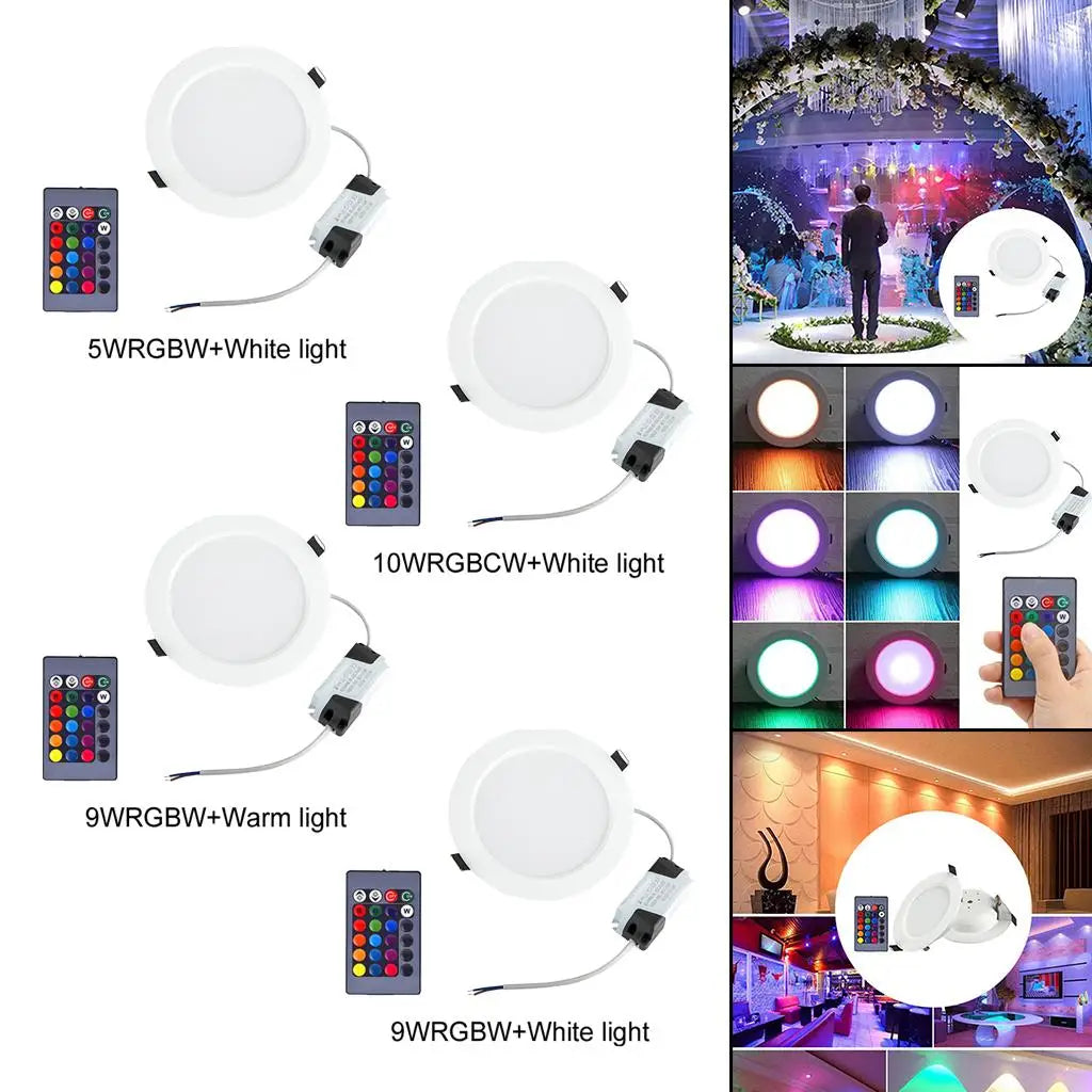 RGB LED Light Color Changing Downlight Remote Control Dimmable Bar Sta ...