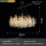 Crystal Ceiling Chandelier Led Luxury Indoor Lighting Home Decoration For Living Room Bedroom Large Hanging Chandeliers Gold