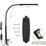 Double Single Head Led Clip Desk Lamp Dimmable Computer Table Lamps Monitor Light Architect Table Lamp for Office Reading Lights