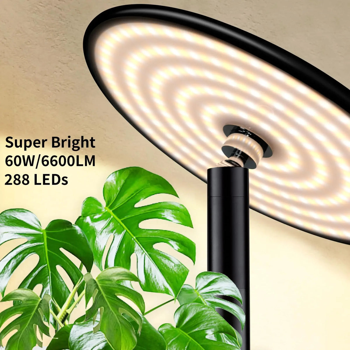 24W Growing Lamp,Floor Plant Light for Indoor Plants,10 Dimmable Brightness,Automatic On/Off Timer,Ideal for Tall Small Plants