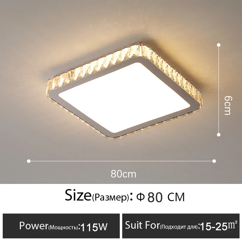 Modern Led Ceiling Lamps Luxury Home Decoration Crystal Lamp Indoor Bedroom Dining Living Room Gold Lusters&#39; Lighting Fixtures