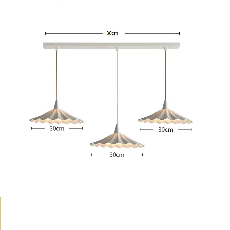 30cm White Ceramic LED Pendant Light - Modern Nordic & Japanese Style Hanging Ceiling Lamp Fixture for Bedroom, Dining Table & Living Room