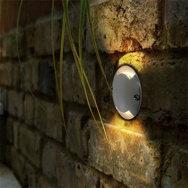 DC12V 1W  Ultra-Thin Led  Outdoor Waterproof Garden Terrace Lawn Lamp IP67 Step Stair Deck Ground Spot Surface Mounted Spotlight