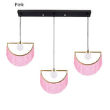 Nordic chandelier ins style tassel Glass ball chandelier minimalist hotel bedroom bedside lamp girl lamp restaurant drop light