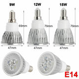 High Brightness LED Spotlight Bulb - E27 E14 GU10 MR16 Base (9W 12W 15W)