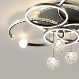 Starry sky Ceiling Chandelier Ordic Circle Living Room Led Pendant Light For Living Room Intelligent Ligjts Decoration Ceiling