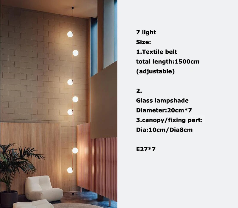 2026 Art Deco Dimmalbe Led Chandelier Lighting Orange Black Textile Glass Bubble Suspension Luminaire Lampen For Living Room