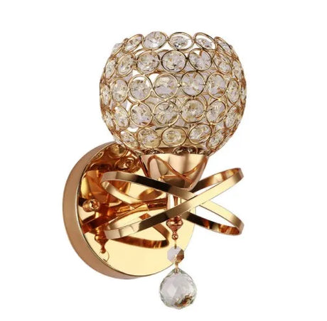 European Petal Wall Lamp Bedside Gold Single-Head TV Background Wall Lamp Bedroom Room Living Room Corridor Stair Light MJ1207