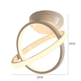 Small Modern LED Ceiling Light 2 Rings Creative Design Ceiling Lamp Indoor Lighting Fixtures Hallway Balcony Aisle Office Lustre