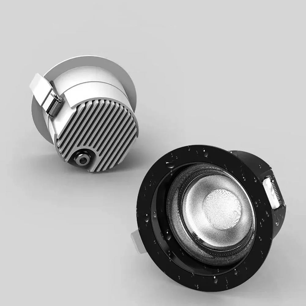 IP68 Waterproof LED Recessed Downlight - 7W/12W Shower & Bathroom Spotlight