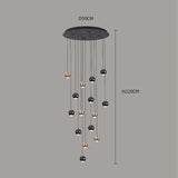 Modern Home Decor LED Lights Pendant Light Lamps for Staircase Chandeliers for Living Room Hanging Light Indoor Lighting