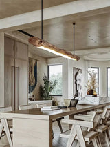 Minimalist Wood Pendant Lights Japanese Style Kitchen Bar Dining Room Hang Lamp Cord Adjustable Warm New Design