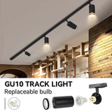 GU10 Track Light LED Interior Decoration Smart home Hallway Shop Rail Ceiling Lamp Fixture Replaceable Bulbs Led Spotlights Set