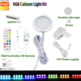 WIFI APP+IR Remote Control RGB/CCT LED Under Cabinet Lighting Dimming Kitchen Counter Furniture Lighting Kit For Decoration