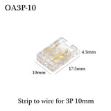 COB LED Wire Connector 5 8 10mm Connection Solderless Mini Buckle FCOB RGB CCT LED Strip Lights 2 3 4 Pin No Dark Area Connector