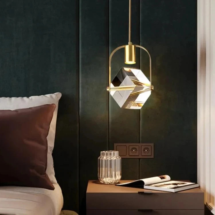 Modern Led All Copper Pendant Light Crystal Chandelier Luxury Lighting Living Room Kitchen Dining Room Home Decors Hanging Lamp