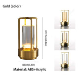 Cordless LED Table Lamp (Rechargeable Battery) - Creative Atmosphere Desk Light for Outdoor Camping, Restaurant, Bar & Bedroom Bedside Decor