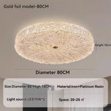 Minimalist Resin Ceiling Light Gold Luxury Led for Bedroom Living Room Decor 40cm 50cm 60cm Round Ceiling Lamp