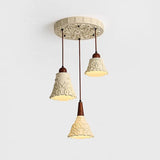Vintage Walnut Wood Bedside Pendant Light, Style Lamp for Bedroom Ambience, French Retro Mood Lighting for Dining Room & Bedroom