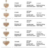 Italian Murano Glass Chandelier Pendant Light - Luxury Handblown Ceiling Hanging Lamp Fixture for Living Room, Hotel, Restaurant & Dining Room Decor