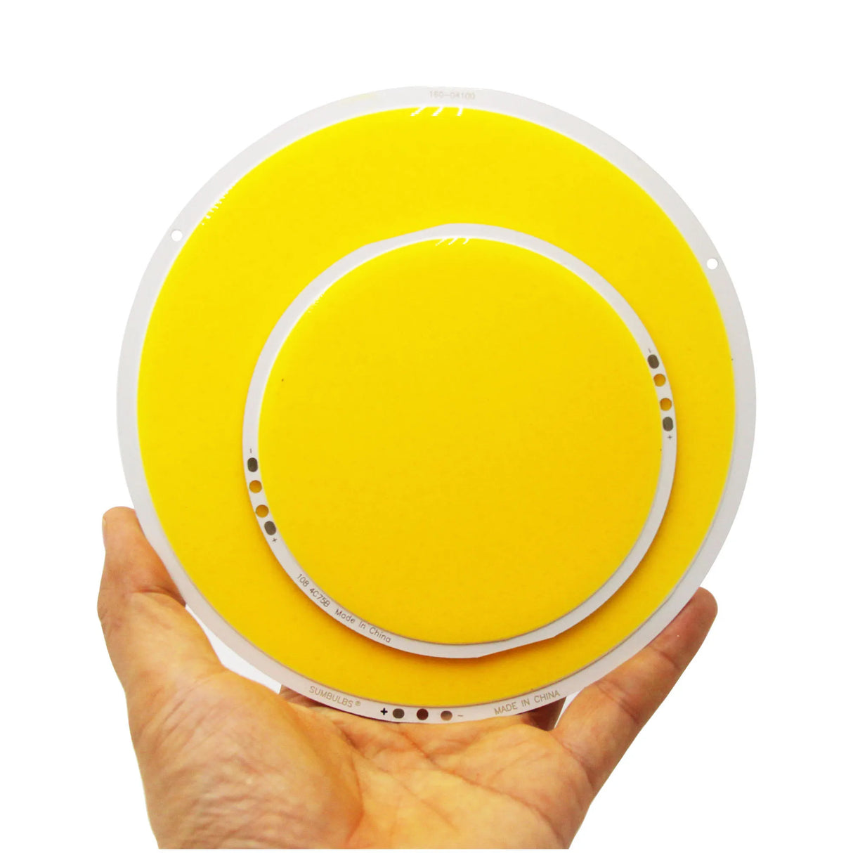 Ultra-Bright Round COB LED Light Chip (108mm/160mm, 50W/200W, DC 12V–14V)