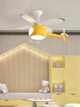 Children's Room Helicopter Ventilation Fan Lamp LED Eye Protection Lamp Ceiling Fan Lamp Room Lighting 110V~220V