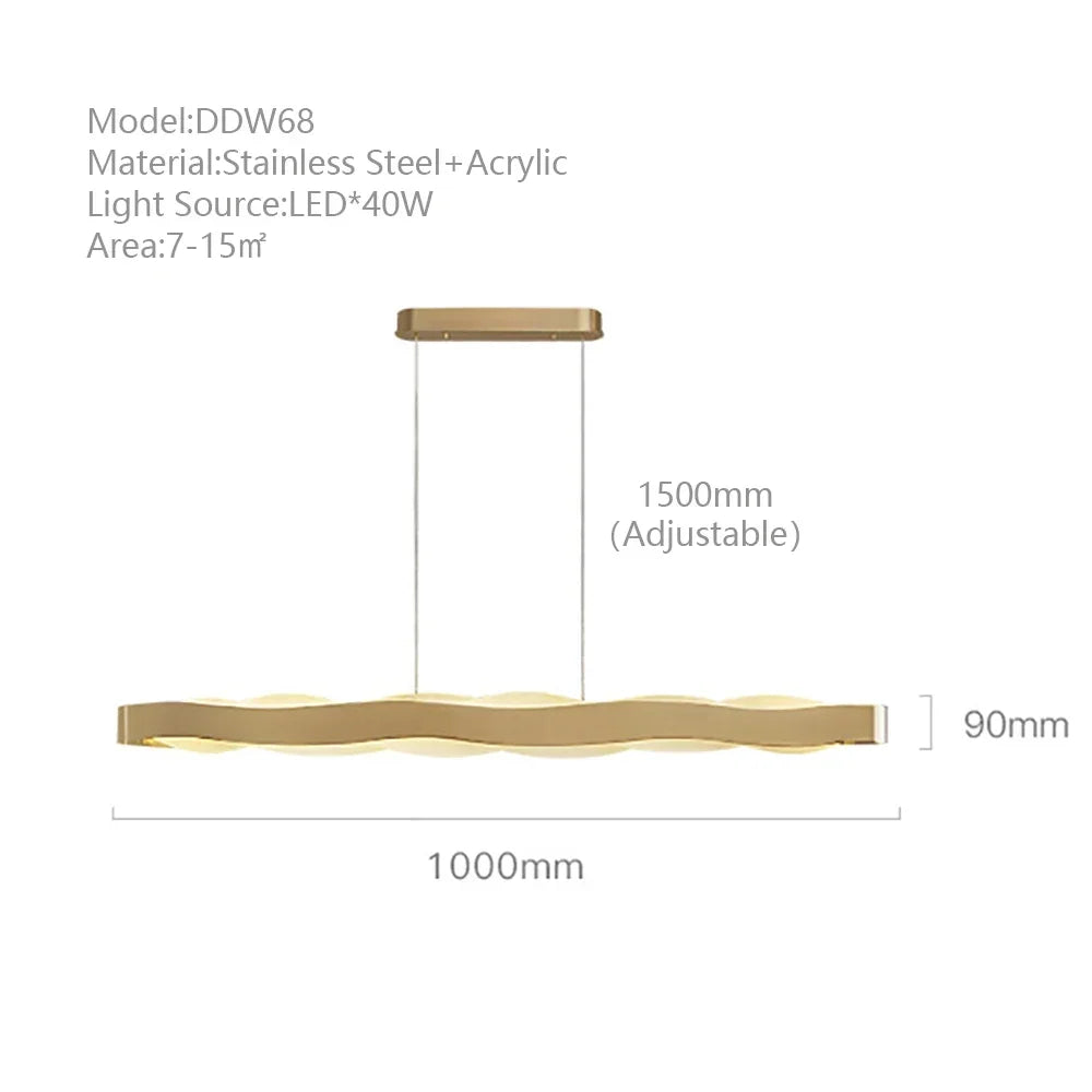 2025 Modern Luxury LED Pendent Lamp For Living Room Bedroom Dining Room Kitchen Hanging Light Round Ring Art Chandelier Lighting