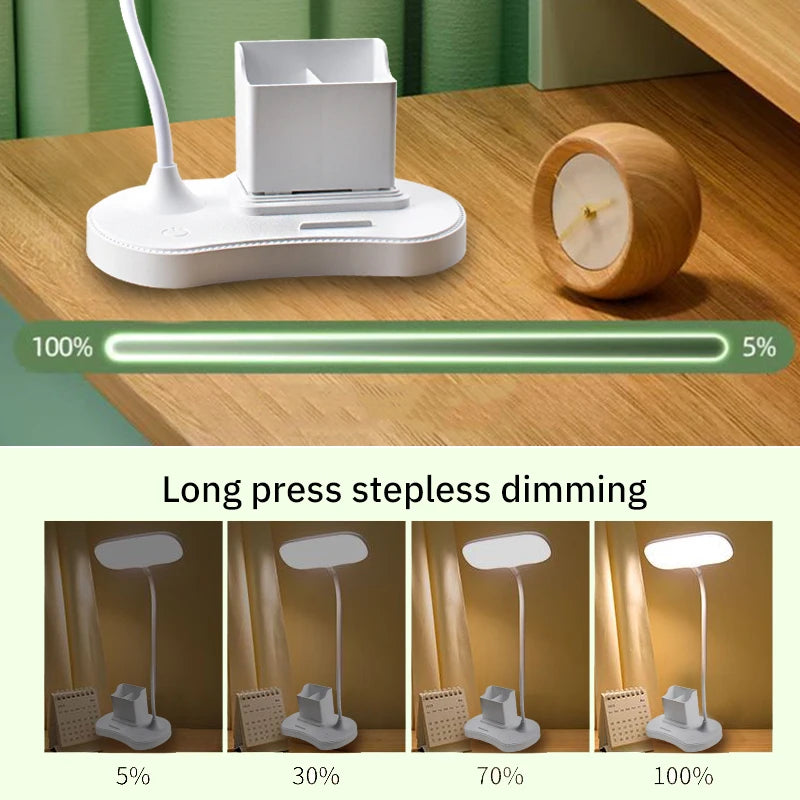 Touch Dimming Lamp Foldable LED eye protection lamp Pen Holder Reading lamp