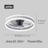 Modern Led ceiling fan without light DC motor 6-speed timing fan 18CM low floor loft remote control decorative fan with light
