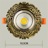 American Retro Industrial Resin Bronze LED Recessed Downlight (3W-10W, 6cm Cutout) - 110V/220V Eyeball Spotlight Fixture for Living Room & Accent Decor