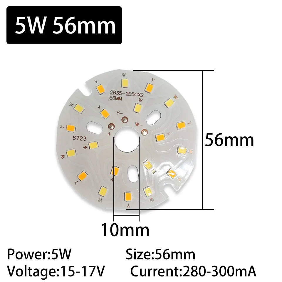LED Bead Ceiling Lamp Renovation Lamp Board Circular Dual Color Dimming Bulb 3W 5W 7W 9W 12W 18W 24W Down Lamp SMD Light Source