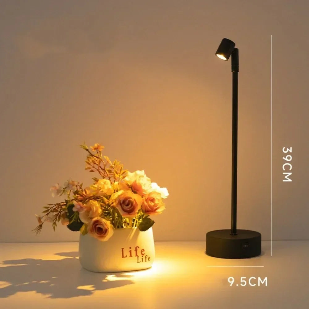 Creative Retro LED Touch Desk Lamp Charging High Pole Spotlights Decoration Lamp Bar Cafe
