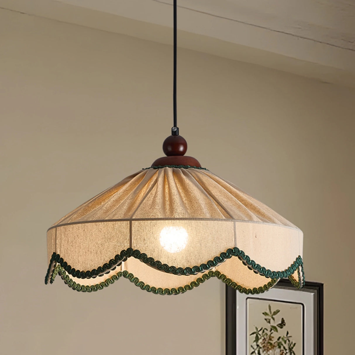 2026 Arab Rustic New Classic Fabric Hanging LED Lighting Chandelier Pendant Light Bedroom Livingroom Lamp Interior House Decorat