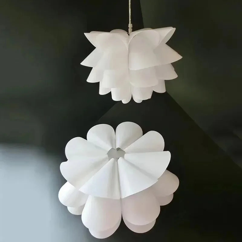 Nordic Minimalist Lotus LED Pendant Light - Single-Head Acrylic Chandelier for Dining, Bedroom & Living Room