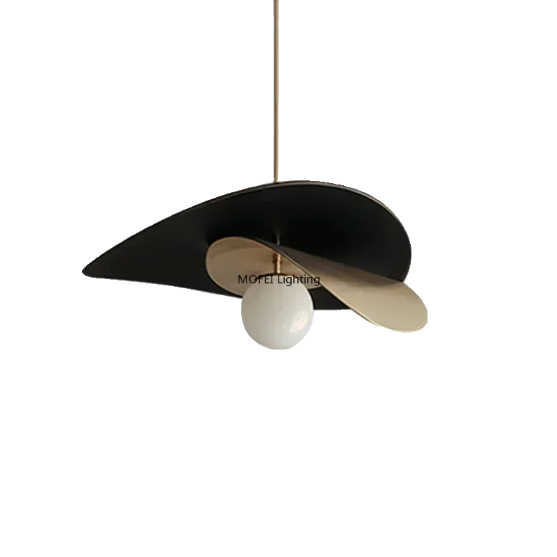 Modern Designer Hat Pendant Light Wabi Sabi Minimalist LED Chandeliers Restaurant Nordic Pendant Light LED Chandeliers Fixture