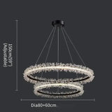 French Light Luxury Lamps Modern Minimalist Living Room Diningroom Bedroom Lighting Internet Celebrity Ring  Crystal Pendant