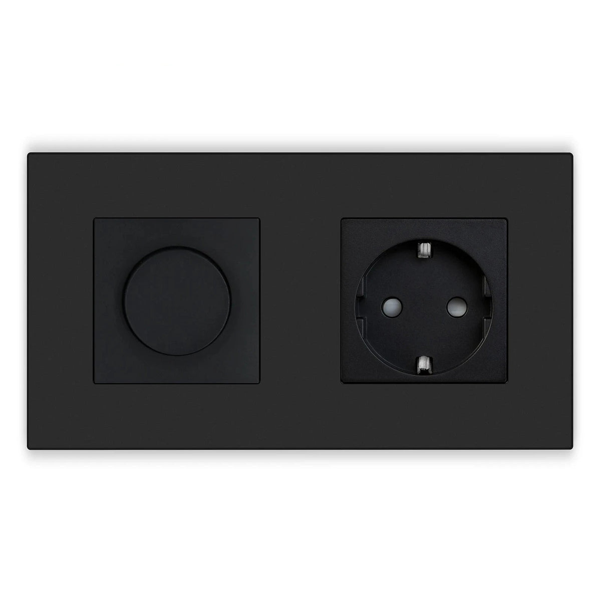 Dimmer Light Switch Rotary Knob Glass Mechanical LED Dimmable Wall Mounted Switches EU Standard Switches