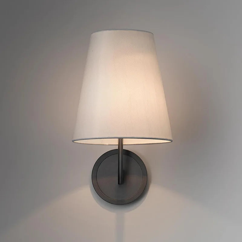 All Copper Wall Lamp LED Light Luxury Living Room Study Aisle Entrance Bedroom Mirror Fabric Wall Lamp Wall Decor