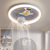 2026 Modern Kids Room Ceiling Fan Light Cartoon Moon Astronaut Ceiling Lamp Boy Girl Bedroom Nursery Study Chandelier Ceiling Li