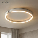 Rose Gold LED Ceiling Light - Modern Circular Dimmable Flush Mount Lamp