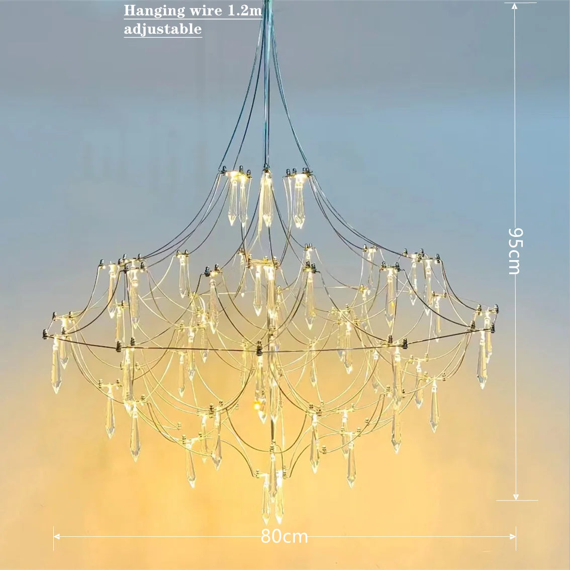 Crystal Chandelier for Living Room Dining Bedroom Hanging Lamps For Ceiling Firefly Lustre Design Modern Suspension Chandelier