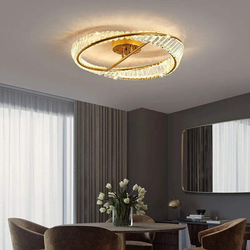 2025 Luxury Ceiling Lamps Modern Bedroom Crystal Led Chandelier Lamps Living Room Ceiling Lights Luster Indoor Lighting Fixtures