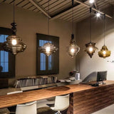 Italian Designer Industrial Water Grain Galss Glass Lamp Dining Room Hanging Lights Staircase Kitchen Island Lighting