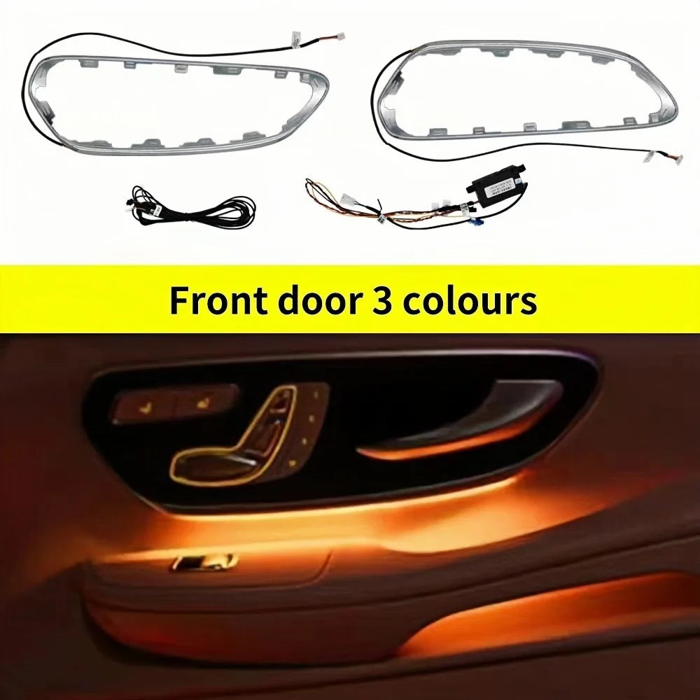 3/64 Colour LED Air Vents Ambient Light For Mercedes Benz V-Class W447 V260 2016-2023 Turbine Outlet Nozzle Active Ambient Light