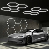 1/3/5/8/14 Hole Hexagonal LED Ceiling Garage Light 6500K Cold Light for Garages and 4S Workshops