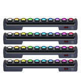 4-Pack 250W Beam Wall Wash Moving Head Lights (10x25W RGBW) - DMX Stage & Strobe Light Bar for DJ, Party & Club