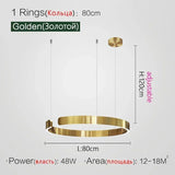 Nordic Designer Round LED Pendant Light - Modern Chandelier for Dining Room