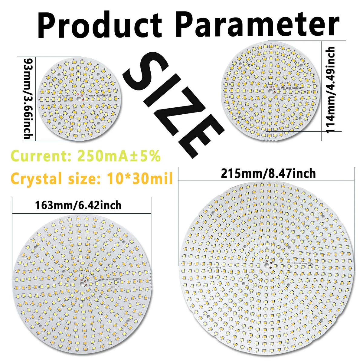 LED Light Board Two-Color LED 10W 18W 24W 36W Chip Source Lamp Bead Constant Current Input Diode For Panel  Light  Ceiling Lamp