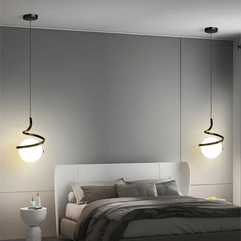 Nordic LED Pendant Light Bedroom bedside hanging line light For Living Home Decoration Dining Table Hanging Lamp Indoor lighting