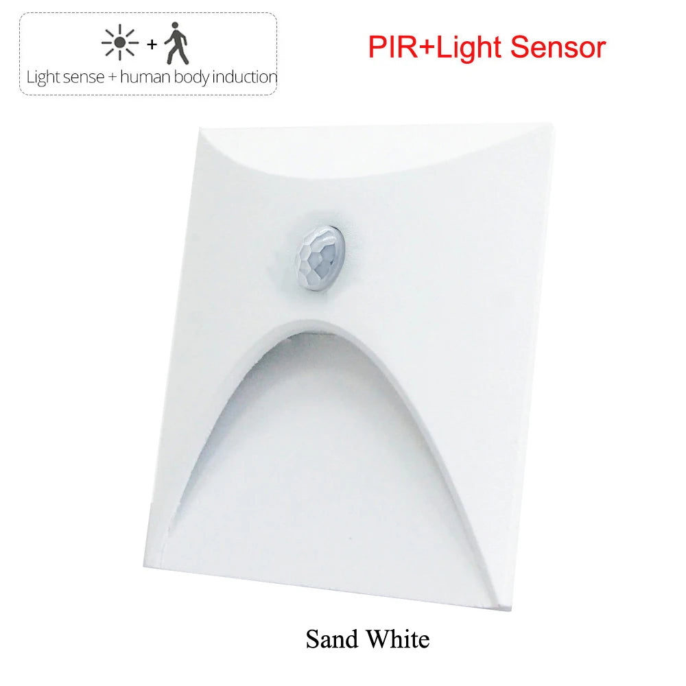 Led Deck Light Motion Sensor Step Stair Railing Lamp 3W Indoor Outdoor Waterproof for Pathway Stairway Post Porch Wall Sconce